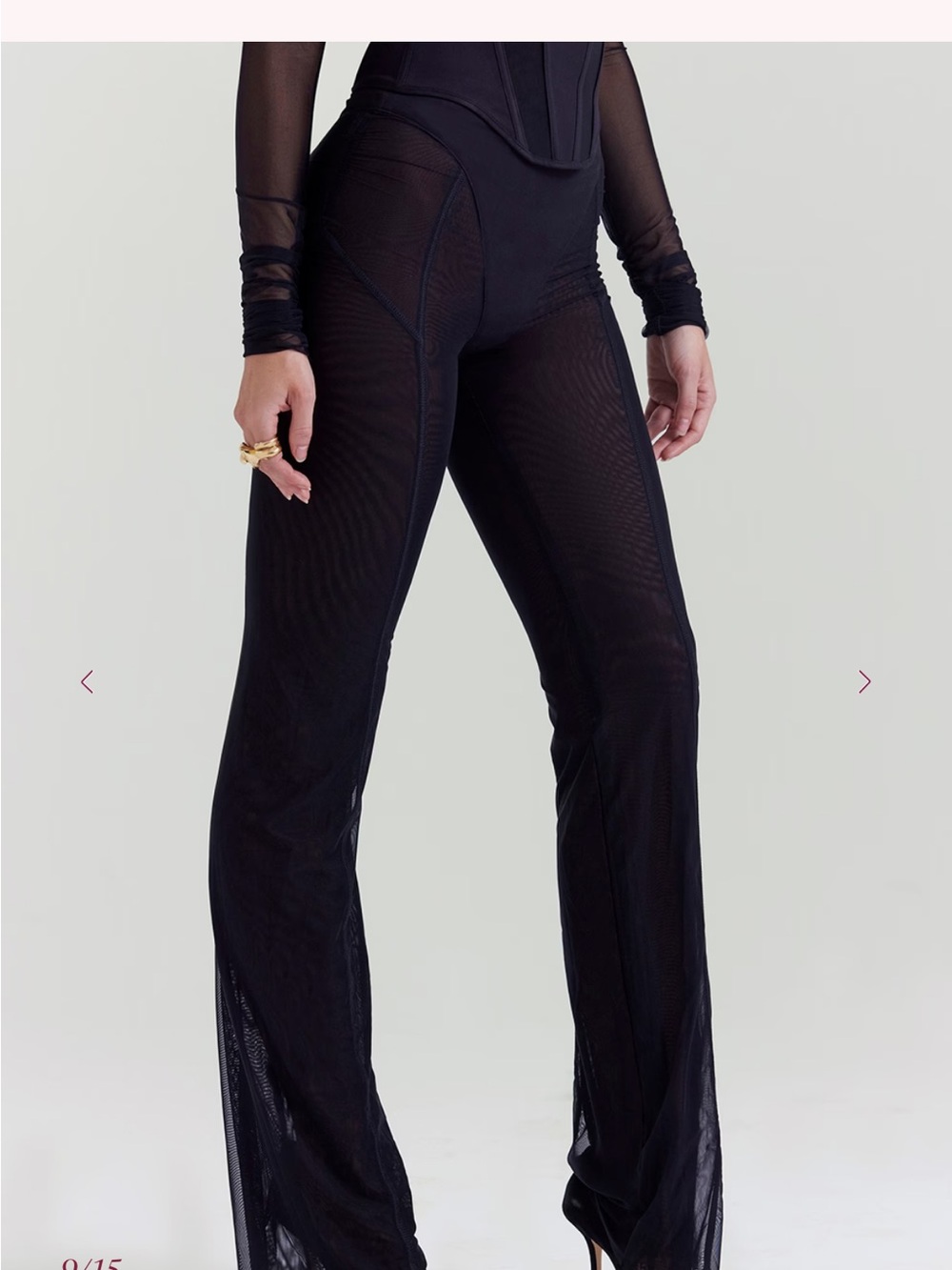 HOUSE OF CB 'Avalon' Black High Waist Trousers/Sz Small US 4-6 - Picture 5 of 11